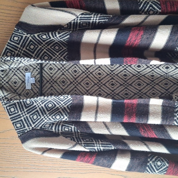 Indigo Black and Cream Striped Cardigan - Picture 2 of 4